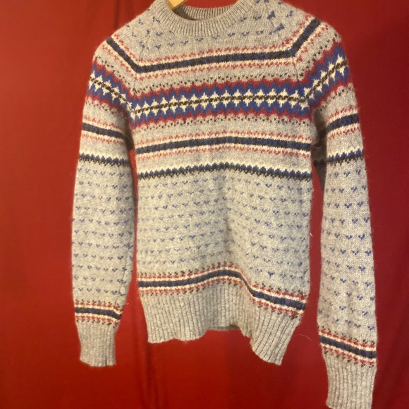 Nordic style pure virgin wool sweater - Picture 1 of 5